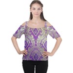 Purple & Gold  CBDOilPrincess E70d1a7c-502f-48a3-839e-eea25bfe4633 Cutout Shoulder Tee