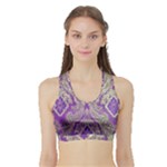 Purple & Gold  CBDOilPrincess E70d1a7c-502f-48a3-839e-eea25bfe4633 Sports Bra with Border