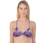Purple & Gold  CBDOilPrincess E70d1a7c-502f-48a3-839e-eea25bfe4633 Reversible Tri Bikini Top