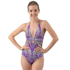 Halter Cut-Out One Piece Swimsuit 