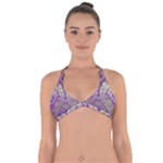 Purple & Gold  CBDOilPrincess E70d1a7c-502f-48a3-839e-eea25bfe4633 Halter Neck Bikini Top