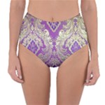 Purple & Gold  CBDOilPrincess E70d1a7c-502f-48a3-839e-eea25bfe4633 Reversible High-Waist Bikini Bottoms