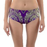 Purple & Gold  CBDOilPrincess E70d1a7c-502f-48a3-839e-eea25bfe4633 Reversible Mid-Waist Bikini Bottoms