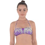 Purple & Gold  CBDOilPrincess E70d1a7c-502f-48a3-839e-eea25bfe4633 Halter Bandeau Bikini Top