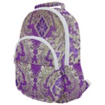 Purple & Gold  CBDOilPrincess E70d1a7c-502f-48a3-839e-eea25bfe4633 Rounded Multi Pocket Backpack