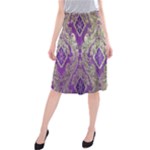 Purple & Gold  CBDOilPrincess E70d1a7c-502f-48a3-839e-eea25bfe4633 Midi Beach Skirt