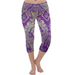 Purple & Gold  CBDOilPrincess E70d1a7c-502f-48a3-839e-eea25bfe4633 Capri Yoga Leggings