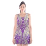 Purple & Gold  CBDOilPrincess E70d1a7c-502f-48a3-839e-eea25bfe4633 Scoop Neck Skater Dress