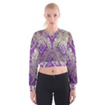 Purple & Gold  CBDOilPrincess E70d1a7c-502f-48a3-839e-eea25bfe4633 Cropped Sweatshirt
