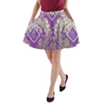 Purple & Gold  CBDOilPrincess E70d1a7c-502f-48a3-839e-eea25bfe4633 A-Line Pocket Skirt