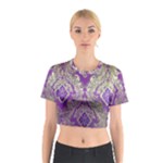 Purple & Gold  CBDOilPrincess E70d1a7c-502f-48a3-839e-eea25bfe4633 Cotton Crop Top