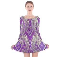 Long Sleeve Velvet Skater Dress 