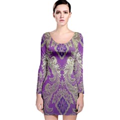 Long Sleeve Velvet Bodycon Dress 