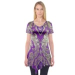 Purple & Gold  CBDOilPrincess E70d1a7c-502f-48a3-839e-eea25bfe4633 Short Sleeve Tunic 