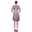 Short Sleeve V-neck Flare Dress 
