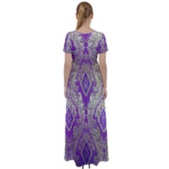 High Waist Short Sleeve Maxi Dress 