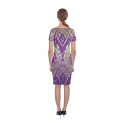 Classic Short Sleeve Midi Dress Back Classic Short Sleeve Midi Dress Back