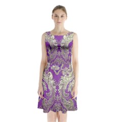 Sleeveless Waist Tie Chiffon Dress 