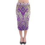 Purple & Gold  CBDOilPrincess E70d1a7c-502f-48a3-839e-eea25bfe4633 Midi Pencil Skirt