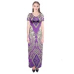 Purple & Gold  CBDOilPrincess E70d1a7c-502f-48a3-839e-eea25bfe4633 Short Sleeve Maxi Dress