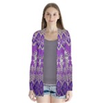 Purple & Gold  CBDOilPrincess E70d1a7c-502f-48a3-839e-eea25bfe4633 Drape Collar Cardigan