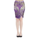 Purple & Gold  CBDOilPrincess E70d1a7c-502f-48a3-839e-eea25bfe4633 Midi Wrap Pencil Skirt