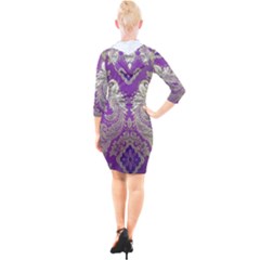 Quarter Sleeve Hood Bodycon Dress 