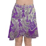Purple & Gold  CBDOilPrincess E70d1a7c-502f-48a3-839e-eea25bfe4633 Chiffon Wrap Front Skirt