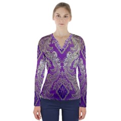 V-Neck Long Sleeve Top 