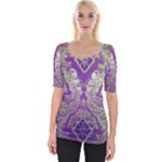 Purple & Gold  CBDOilPrincess E70d1a7c-502f-48a3-839e-eea25bfe4633 Wide Neckline Tee