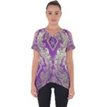 Purple & Gold  CBDOilPrincess E70d1a7c-502f-48a3-839e-eea25bfe4633 Cut Out Side Drop Tee