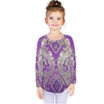 Purple & Gold  CBDOilPrincess E70d1a7c-502f-48a3-839e-eea25bfe4633 Kids  Long Sleeve Tee