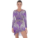 Purple & Gold  CBDOilPrincess E70d1a7c-502f-48a3-839e-eea25bfe4633 Asymmetric Cut-Out Shift Dress