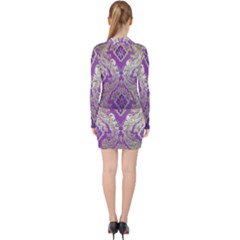 V-neck Bodycon Long Sleeve Dress 