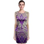 Purple & Gold  CBDOilPrincess E70d1a7c-502f-48a3-839e-eea25bfe4633 Sleeveless Velvet Midi Dress