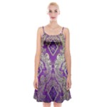 Purple & Gold  CBDOilPrincess E70d1a7c-502f-48a3-839e-eea25bfe4633 Spaghetti Strap Velvet Dress