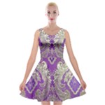 Purple & Gold  CBDOilPrincess E70d1a7c-502f-48a3-839e-eea25bfe4633 Velvet Skater Dress