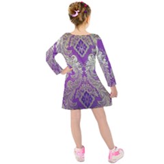 Kids  Long Sleeve Velvet Dress 