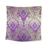 Purple & Gold  CBDOilPrincess E70d1a7c-502f-48a3-839e-eea25bfe4633 Square Tapestry (Small)