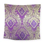 Purple & Gold  CBDOilPrincess E70d1a7c-502f-48a3-839e-eea25bfe4633 Square Tapestry (Large)