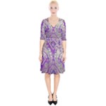 Purple & Gold  CBDOilPrincess E70d1a7c-502f-48a3-839e-eea25bfe4633 Wrap Up Cocktail Dress