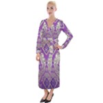 Purple & Gold  CBDOilPrincess E70d1a7c-502f-48a3-839e-eea25bfe4633 Velvet Maxi Wrap Dress