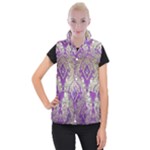 Purple & Gold  CBDOilPrincess E70d1a7c-502f-48a3-839e-eea25bfe4633 Women s Button Up Vest
