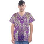 Purple & Gold  CBDOilPrincess E70d1a7c-502f-48a3-839e-eea25bfe4633 Men s V-Neck Scrub Top