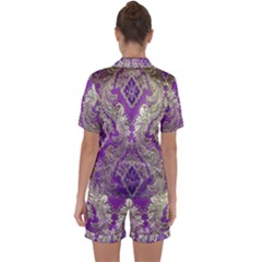 Satin Short Sleeve Pajamas Set 