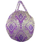 Purple & Gold  CBDOilPrincess E70d1a7c-502f-48a3-839e-eea25bfe4633 Giant Round Zipper Tote