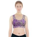 Purple & Gold  CBDOilPrincess E70d1a7c-502f-48a3-839e-eea25bfe4633 Sports Bra With Pocket