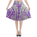 Purple & Gold  CBDOilPrincess E70d1a7c-502f-48a3-839e-eea25bfe4633 Flared Midi Skirt