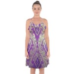 Purple & Gold  CBDOilPrincess E70d1a7c-502f-48a3-839e-eea25bfe4633 Ruffle Detail Chiffon Dress
