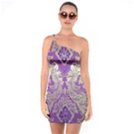Purple & Gold  CBDOilPrincess E70d1a7c-502f-48a3-839e-eea25bfe4633 One Soulder Bodycon Dress